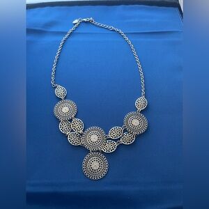 Charming Charlie Intricate Silver Necklace